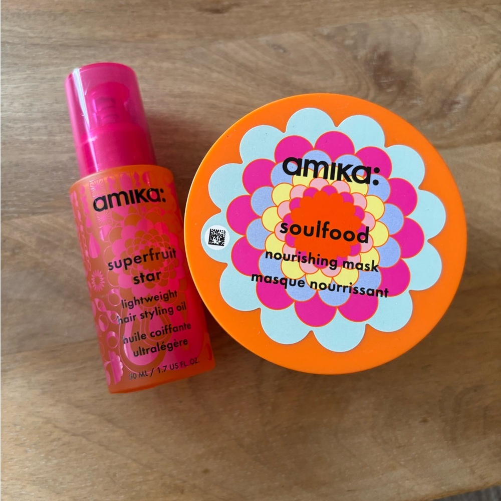 Brand New Amika Superfruit Star Styling Oil and Soulfood Nourishing Mask